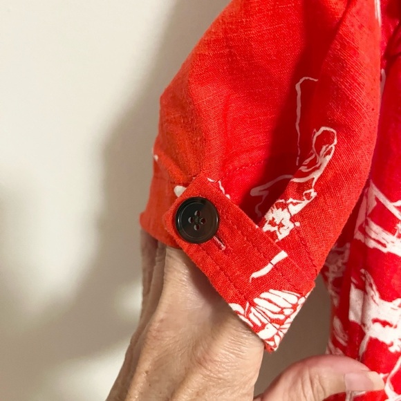 NWT TANYA TAYLOR ALDA LINEN-BLEND WRAP DRESS size 2 - Picture 7 of 12